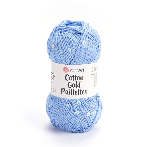 Цена за 5 мотков пряжи COTTON GOLD PAILLETTES