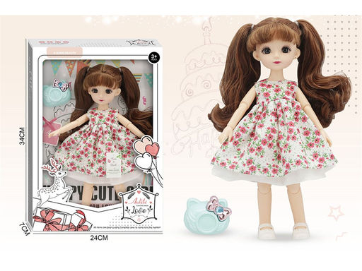 Кукла "Anbibi. Love" шарнирная 30см в коробке (HP1202441) длинные волосы; в сарафане и туфлях; с клатчем