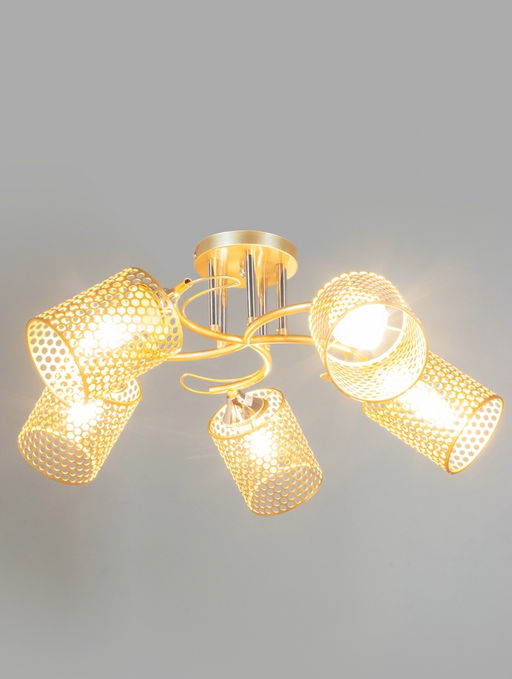 Люстра XA1322B/5, 5×60 Вт, E27, цвет золото, хром