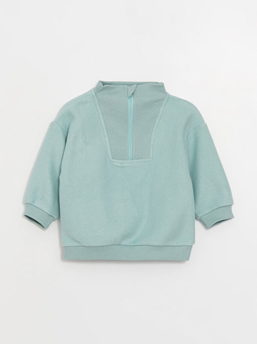 Bisiklet Yaka Uzun Kollu Bask?l? Erkek Bebek Sweatshirt ve Pantolon 2li Tak?m - Waikiki фото 2