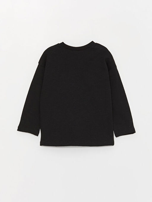 Bisiklet Yaka Uzun Kollu Bask?l? Erkek Bebek Ti??rt - Waikiki фото 3