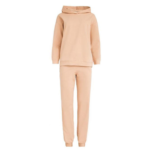 Костюм спортивный женский: худи, брюки, MINAKU: Casual Collection, размер 48, песочный