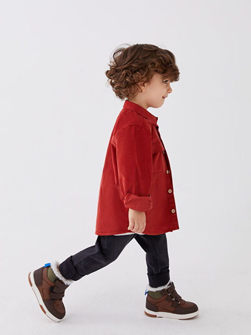 Uzun Kollu Basic Erkek Bebek Kadife G?mlek - Waikiki фото 2