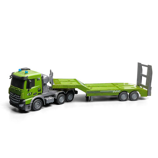 Машина "Военный автовоз" с танком р/у 27 MHz, в коробке