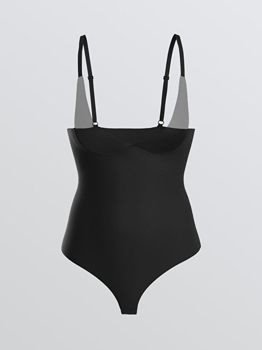 D?z Ask?l? Kad?n Bodysuit Korse