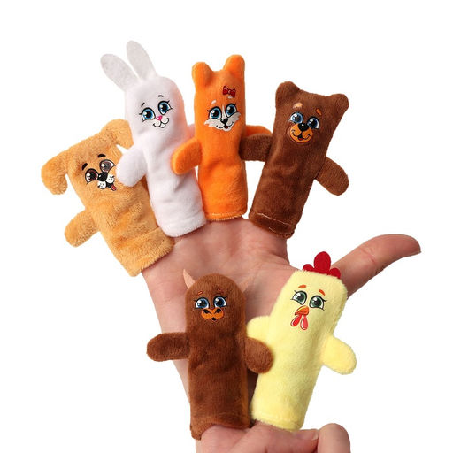 Пальчиковый театр Заяц и лисичка, набор 6 персонажей, сценарий - Milo toys фото 5
