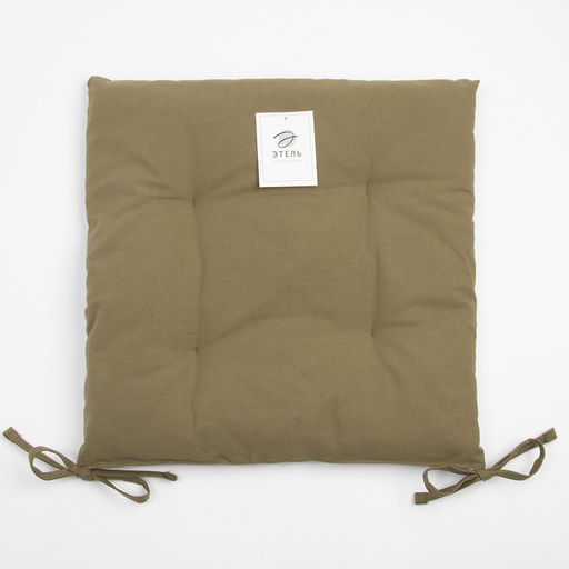 Подушка на стул «Этель» Kitchen, 42×42 см, зелёная