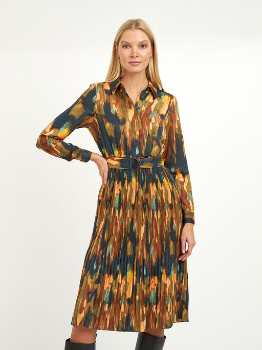 платье на поясе с красочным принтом - Glenfield фото 3