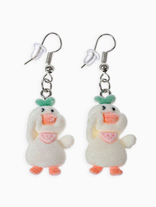 Цена за 6 шт. Серьги детские Выбражулька «Гусь», цветные