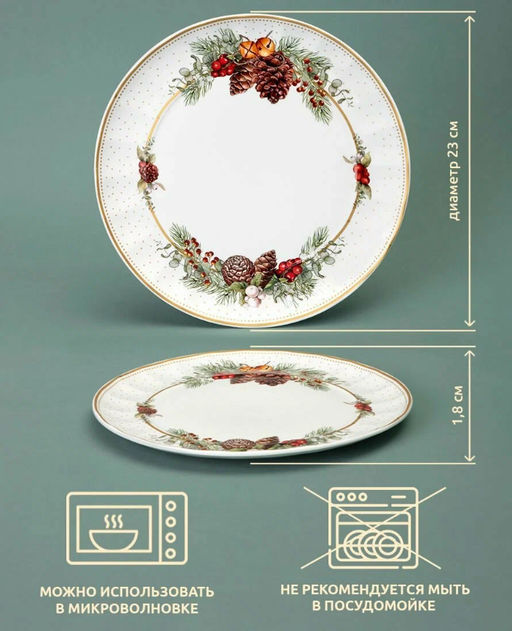 ТАРЕЛКА ЗАКУСОЧНАЯ LEFARD CELEBRATION 23 СМ  фото 4
