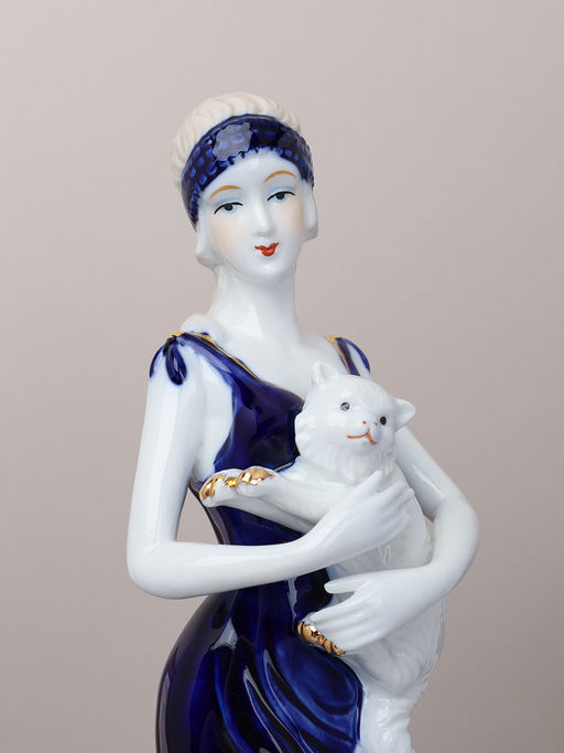 Статуэтка Дама с кошкой 30 см / 0862 /уп 24/ - Галеонтрейд фото 3