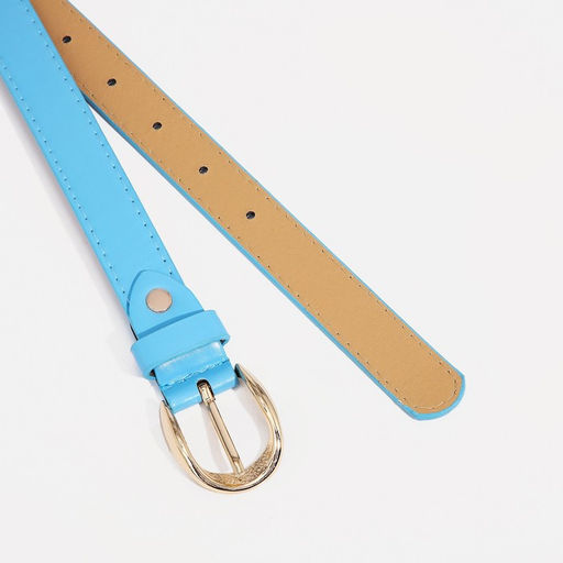 Ремень женский, ширина 2,2 см, винт, пряжка металл, цвет голубой - Simaland фото 2