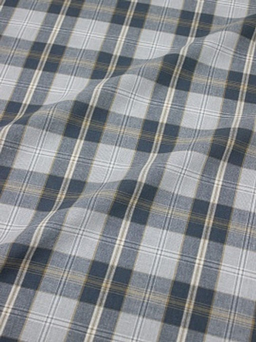 Вареный (стираный) хлопок Клетка цв.св.серый/серо-лазурный, ш.2.54м, хл-100%, 125гр/м.кв