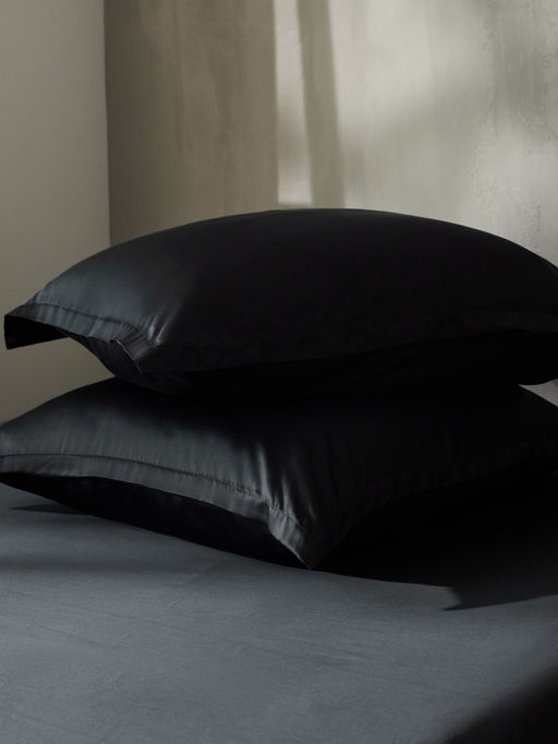Простыня на резинке 1.5-спальная SL Home Tencel, 140200+30 см, чёрная, тенсель - Sima-land home фото 6