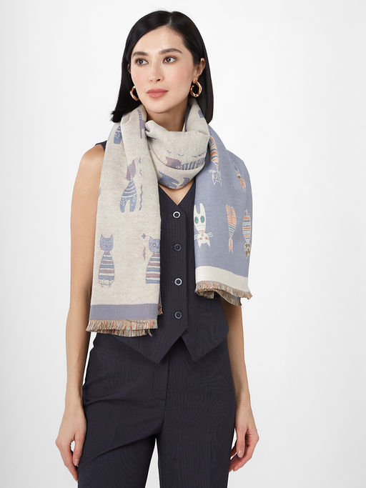 в составе ШЕРСТЬ и КАШЕМИР Большой, мягкий, теплый однотонный двусторонний палантин. - Tantino фото 4