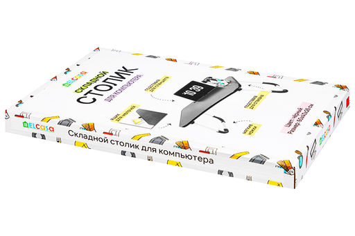 Складной столик для компьютера 60*40*26 см "Черный"