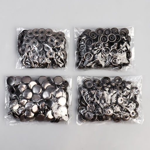 Цена за 100 шт. Кнопка установочная, Омега (О-образная), железная, d = 15 мм, цвет чёрный никель - Simaland фото 4