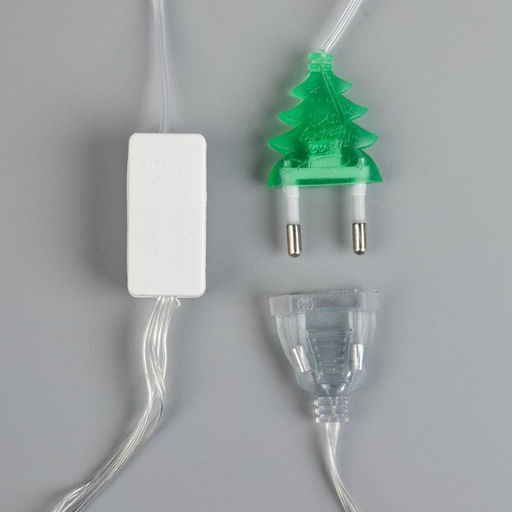 Гирлянда Бахрома 1.8?0.5 м с насадками Звёзды, IP20, прозрачная нить, 48 LED, свечение мульти (RG/RB), мигание, 220 В - Luazon lighting фото 4