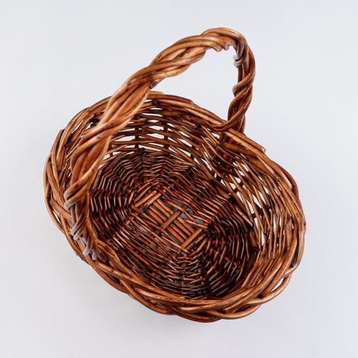 Корзина плетёная для хранения Samla, из лозы, с ручкой, коричневая, набор 3 шт.