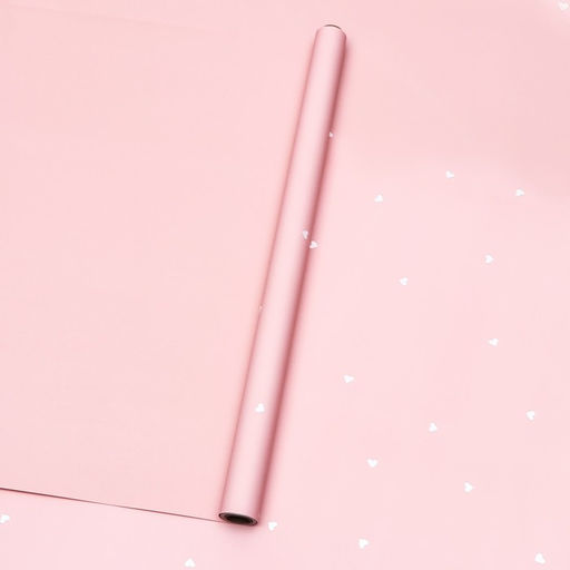 Пленка для цветов, 57 см ? 10 м, Сердечки, нежно-персиковая, 65 мкм - UPAK LAND фото 6