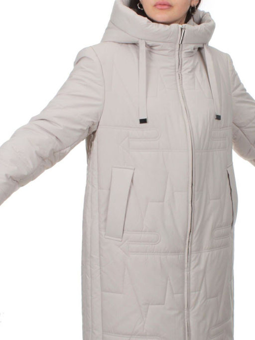 1073 LT. BEIGE Пальто зимнее облегченное женское (холлофайбер 150 гр.) - Fashion фото 2
