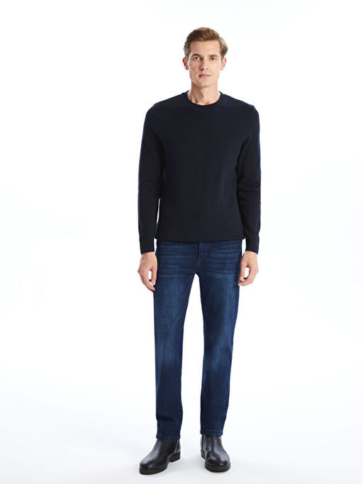 Bisiklet Yaka Erkek Triko Kazak