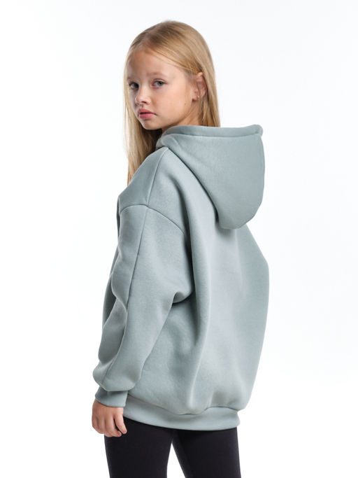 Худи для девочки оверсайз одежда подростковая с принтом 22-7317 мята - Mini maxi фото 6
