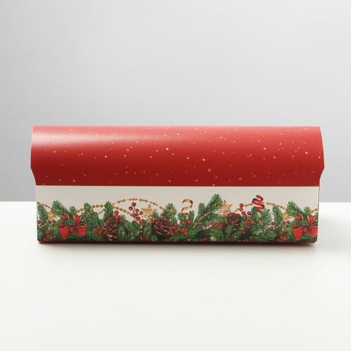 Цена за 5 шт. Коробка под кекс новогодняя «Подарок», 9 х 9 х 24.5 см