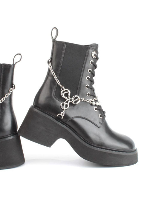 01-GZ6190-L61 BLACK Ботинки демисезонные женские (натуральная кожа) - Фабричный китай фото 12