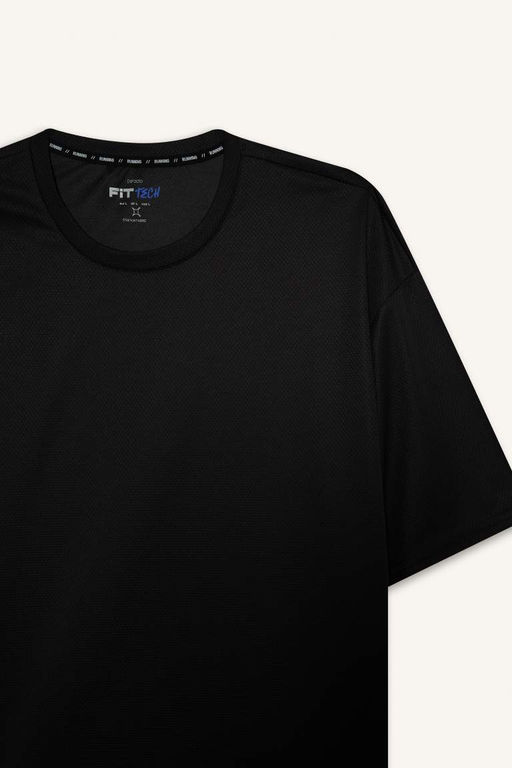 DeFactoFit Boxy Fit Bisiklet Yaka Arma Bask?l? Bask?l? Sporcu K?sa Kollu Tisort  фото 4