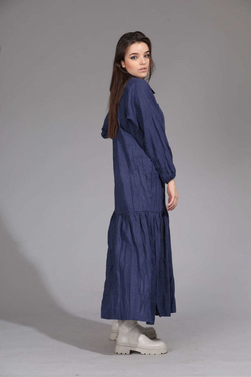 Платье AMORI 9615 Т. синий  фото 2