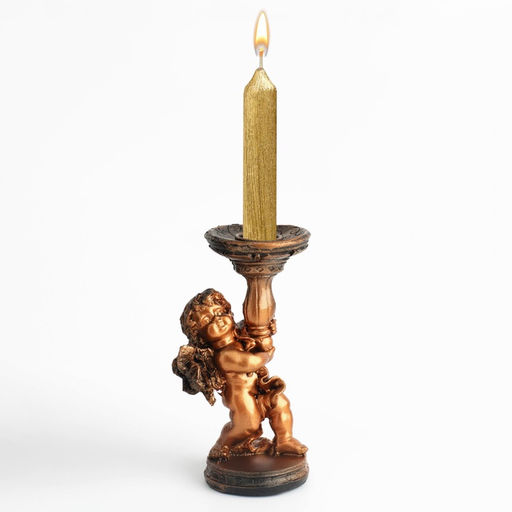 Цена за 2 шт. Подсвечник на 1 свечу TAKE IT EASY Ангелок, полистоун, 12.5?6 см