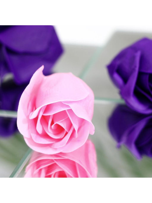 Мыльные розочки, фиолетовые и розовые, набор 11 шт. - SB BEAUTY фото 8