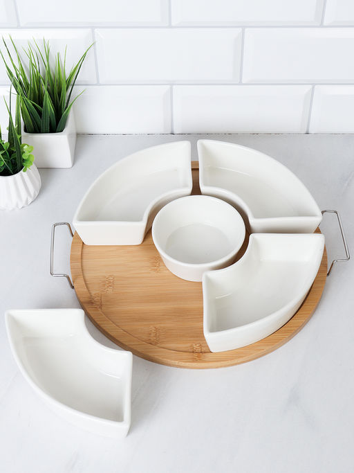 Менажница 5 предметов / KT333-1 /уп 6/ на подставке - Галеонтрейд фото 4