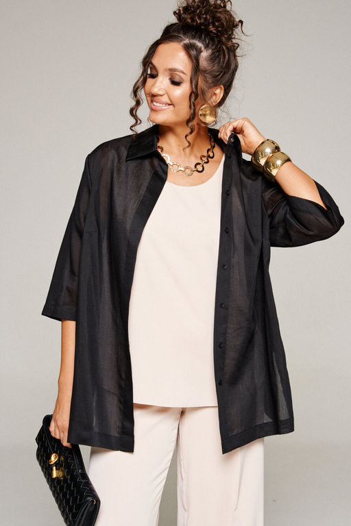 Костюм Beautiful Free 6359 бежевый+чёрный