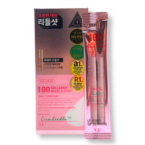 VT Cosmetics Collagen Reedle Shot 100 Stick Pouch, 2ml*10ea - Бустер-сыворотка с микроиглами и коллагеном