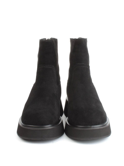 04-HJM397 BLACK Ботинки зимние женские (натуральная замша, натуральный мех)