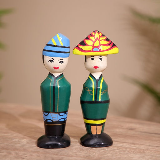 Сувенир «Парочка» дерево (набор 2 шт.) 17 см