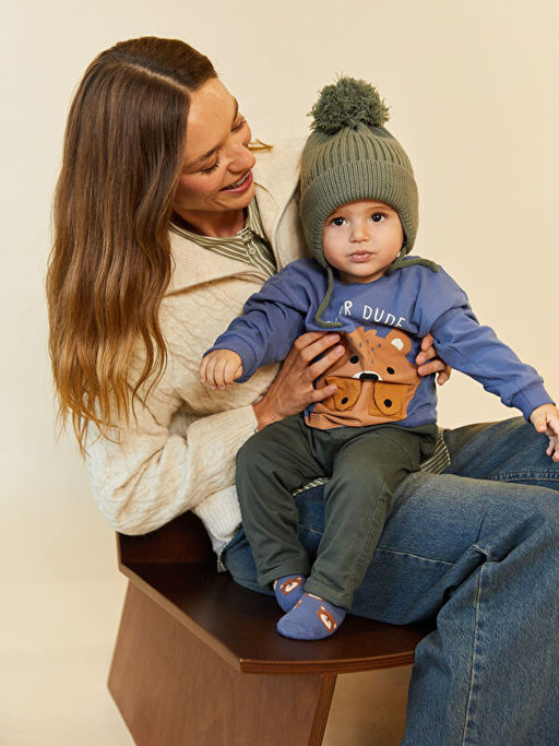 Beli Lastikli Basic Erkek Bebek Kargo Pantolon