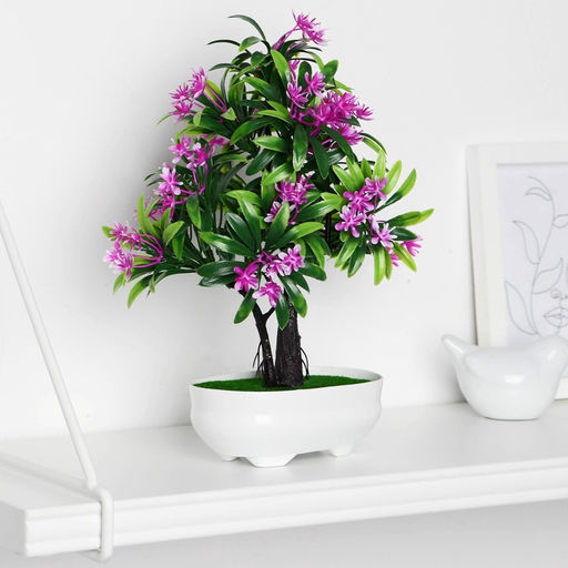 Бонсай искусственный в горшке «Деревце яркое», 10×20 см, МИКС