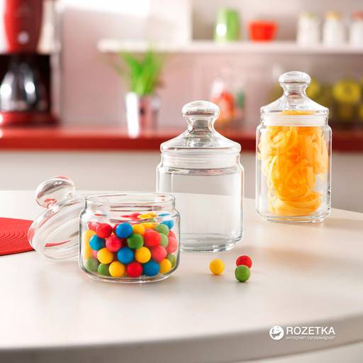 Банка для продуктов КЛУБ 1л с крышкой
