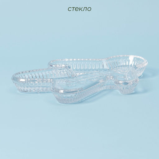 Блюдо Новогоднее чудо. Пряня, 24?18.5?2.7 см, стекло, прозрачное
