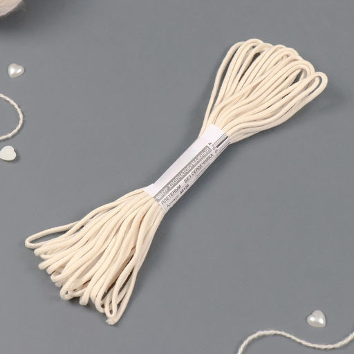 Шнур плетеный х/б 16-прядный без сердечника 3 мм 10м - Simaland фото 2