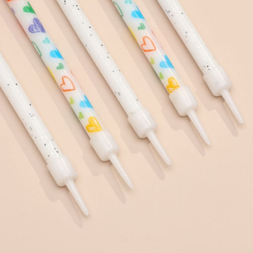 Свечи для торта Сердца, 12 шт., белые - Страна карнавалия фото 4