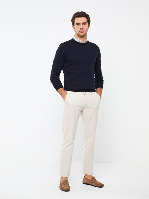 Bisiklet Yaka Erkek Triko Kazak