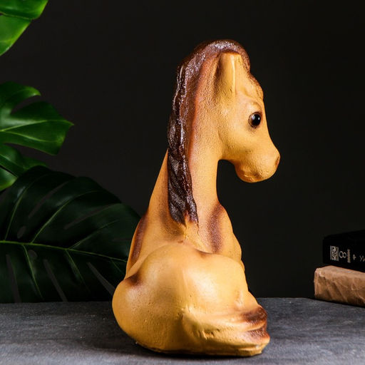 Копилка для денег Лошадь лежа, гипс, большая: 34?39?21 см