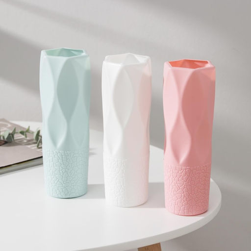 Ваза для цветов, пластик, 7×7×20.8 см, зелёная