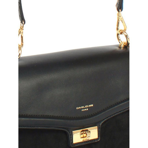 Сумка женская искусственная кожа DJ-CM 6775-BLACK, 1отд, плечевой ремень, черный SALE 257706 - Adelia фото 4