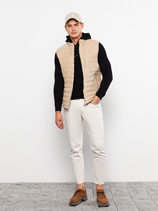 Slim Fit Dik Yaka S?et Erkek Yelek