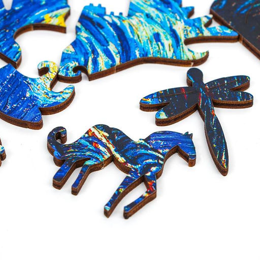 Пазл фигурный. Винсент Ван Гог Звёздная ночь - Puzzle фото 6